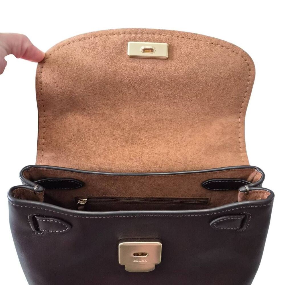 Coach Outlet Emory Top Handle in Soft Smooth Leather Espresso/Gold - Picture 6 of 13